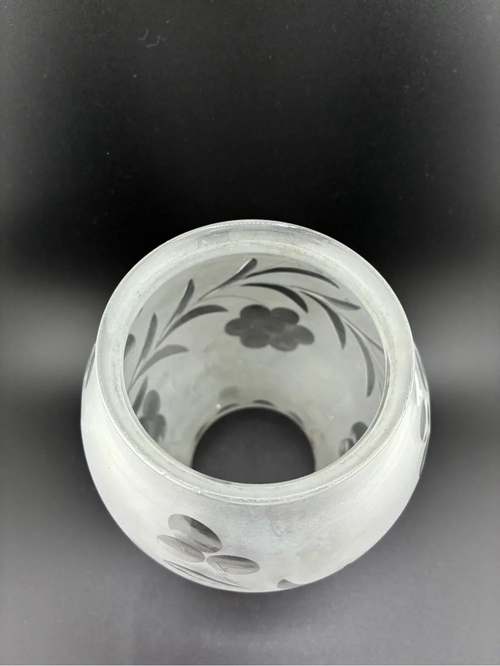 Etched Frosted Glass lantern top with Indiana Amber glass Base DIY Fairy Lamp